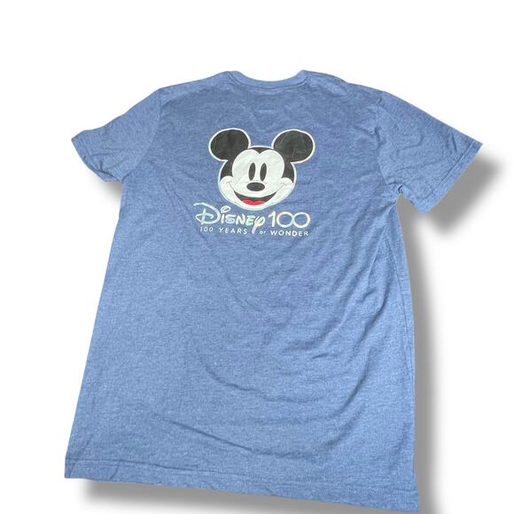 Disney Mens T-Shirt Sz Large Mickey Mouse 100th Anniversary Years Wonder Denim - Picture 7 of 9